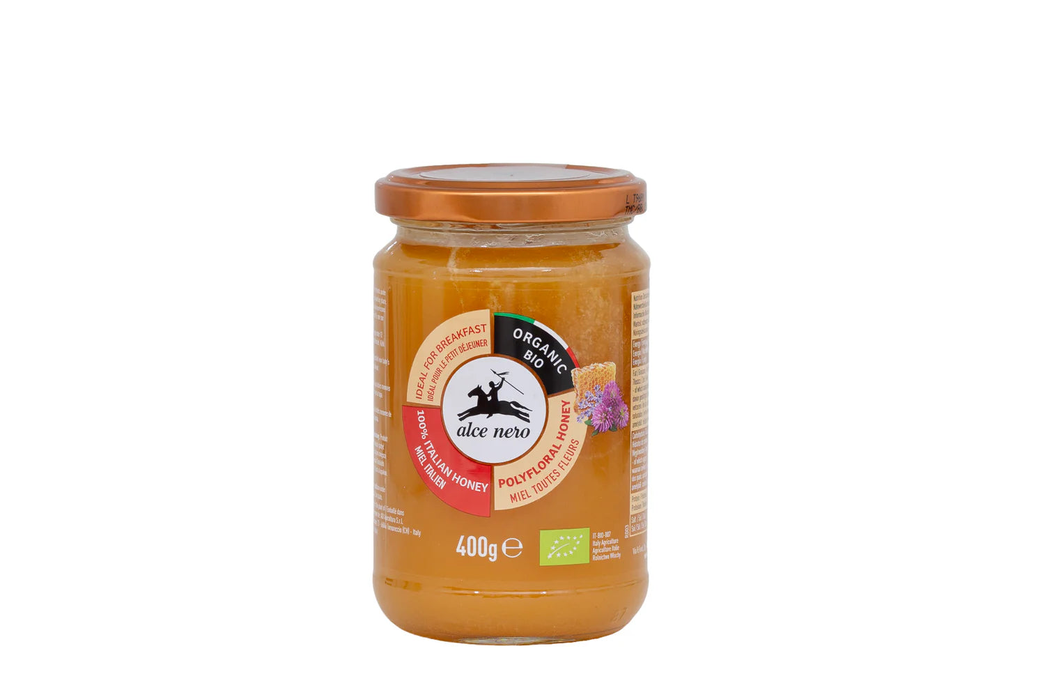 Organic Italian wildflower honey 400g