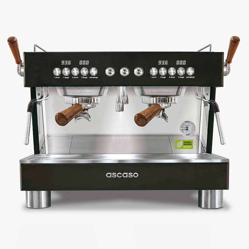 Professional coffee machine ASCASO Barista T Plus Black 2GR Compact