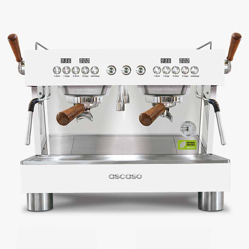 Professional Coffee Machine ASCASO Barista T Plus White 2GR Compact