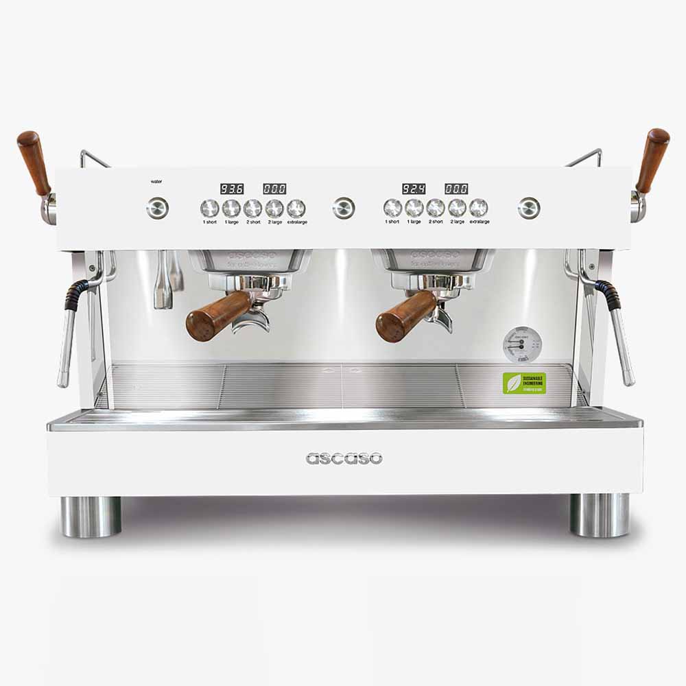 Professional Coffee Machine ASCASO Barista T Plus White 2GR