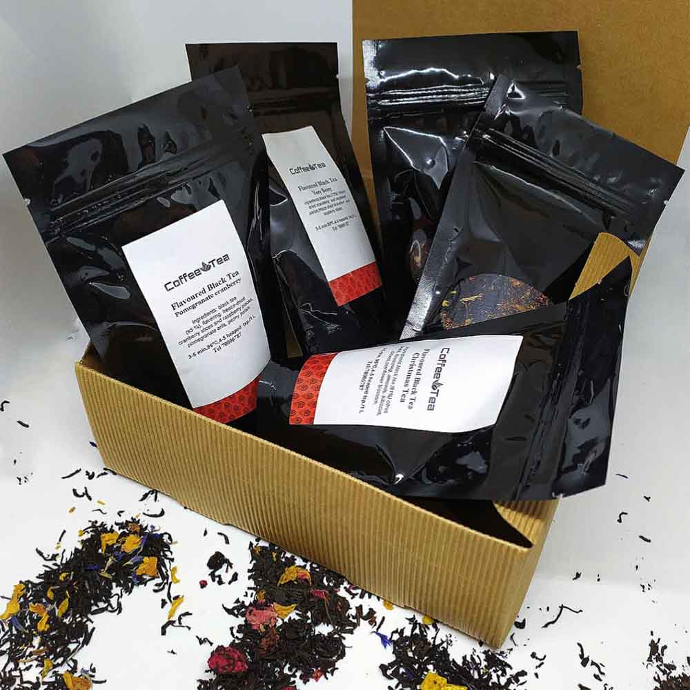 Box of Tea Assortment "Flavored Black Tea", gift box