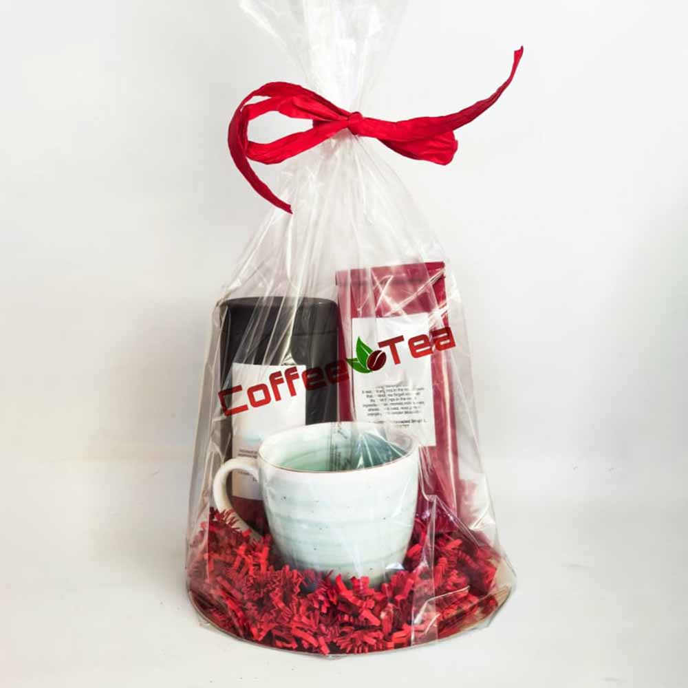 GIFT PACKAGE (transparent cellophane + packing tape)