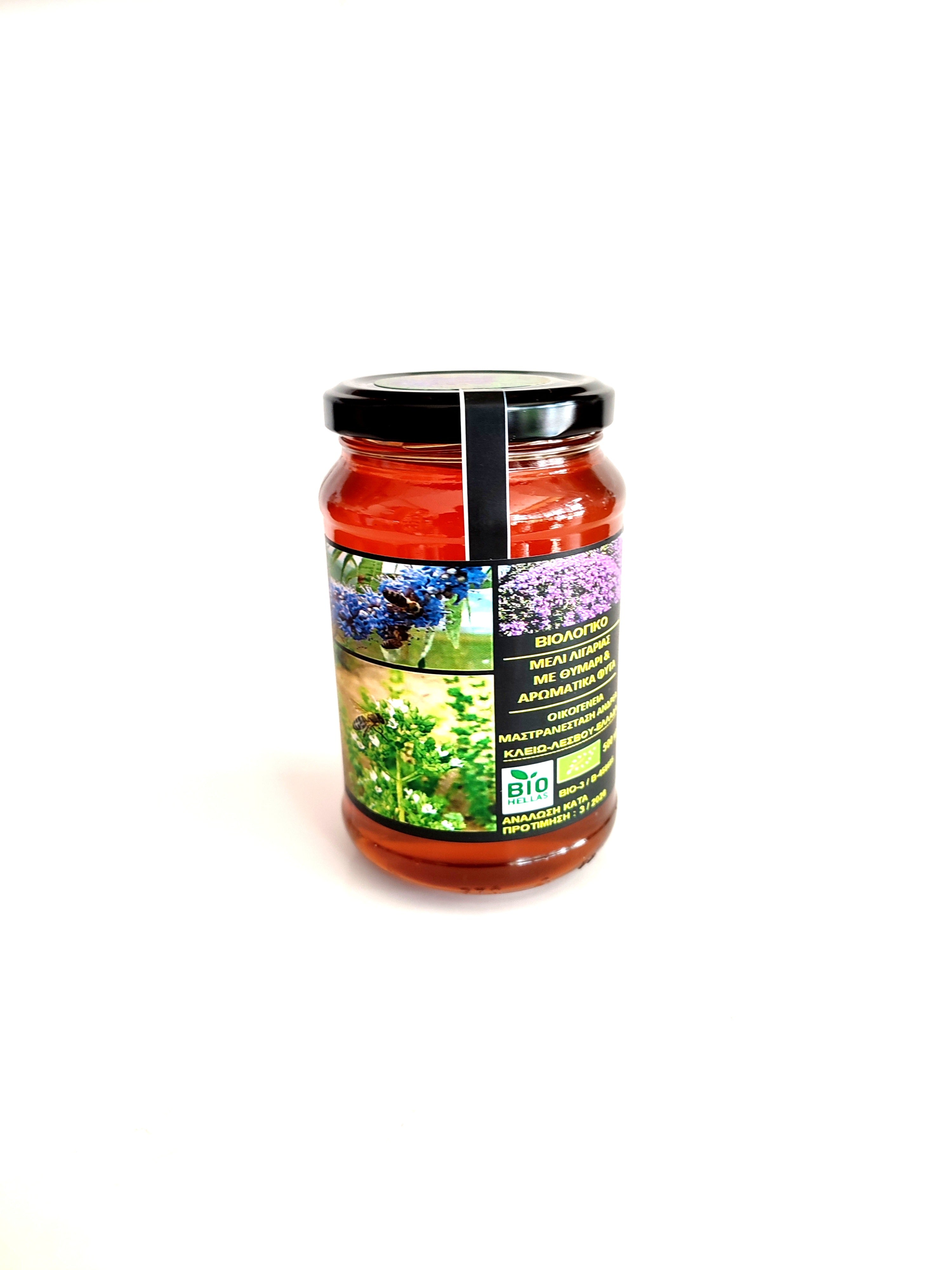 Οrganic honey with thyme and aromatic herbs 500gr