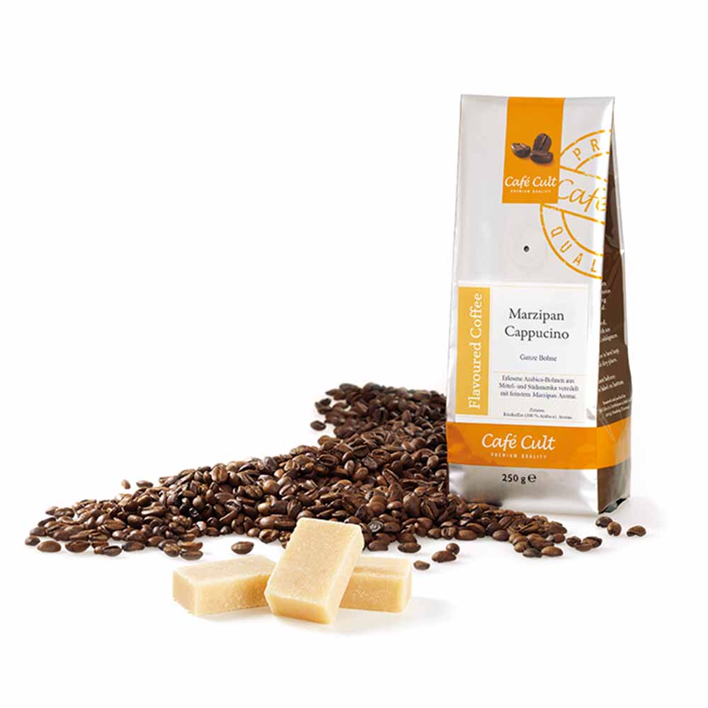 Marzipan-Cappuccino coffee beans